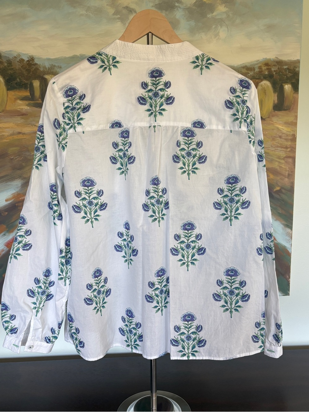 EUC Talbots tunic blouse, sz L - Picture 5 of 7